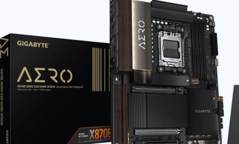 A Gigabyte lança a X870E AERO X3D DARK WOOD